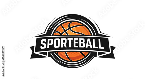 Sporteball Basketball Logo Design Emblem.