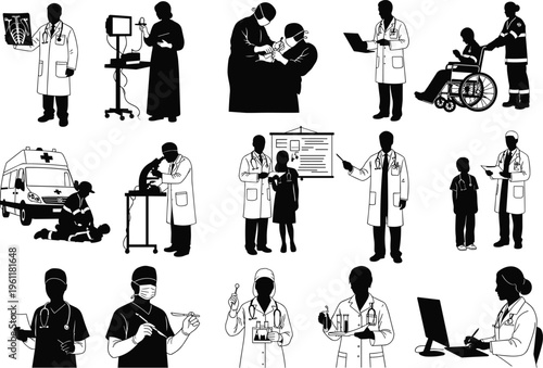 Doctor, Nurse, Surgeon, Paramedic, Scientist, Medical, Healthcare, Hospital, Clinic, Patient, Research, Surgery, Treatment, Medicine, Lab, Equipment, Professional, Staff, Care, Worker