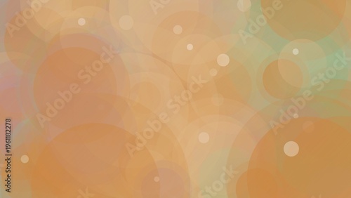 Bild auf Leinwand Modern Abstract Background with Soft Orange Circles and Bokeh