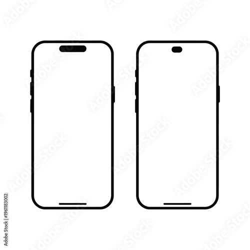 Mockup smart phone, PNG High quality Image new generation isolated screen Transparent for Infographic