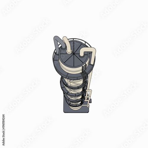 Detailed illustration of a mechanical socket.
