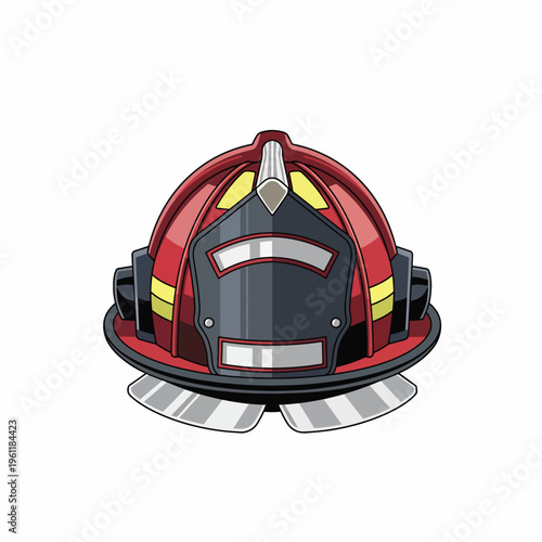 Firefighter helmet protective safety gear.