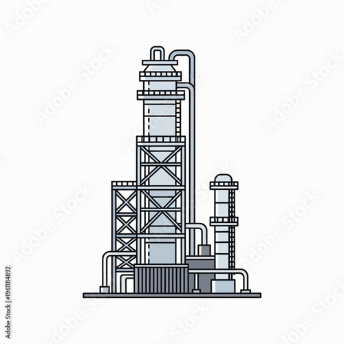 Industrial factory power plant structure.