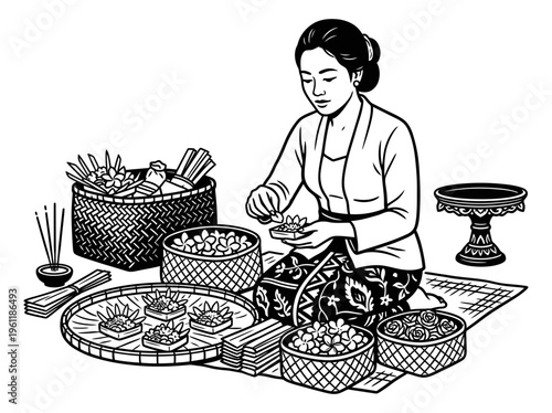 Austrian Alpine pastry server holding dessert plates