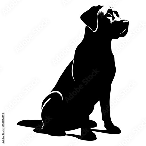 black labrador retriever puppy vector