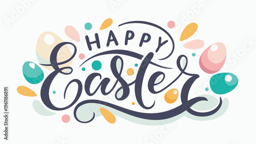Colorful and festive greeting card celebrating the joyous occasion of easter.