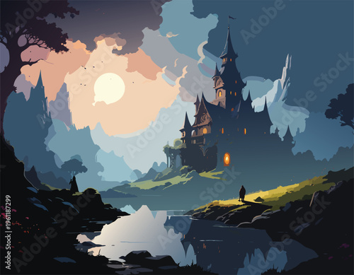 halloween night landscape