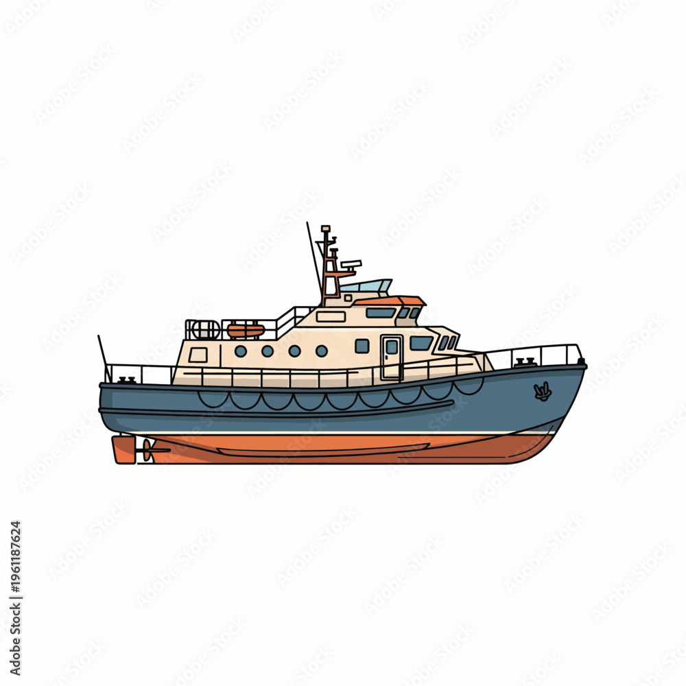 Fototapeta premium Large Vessel Ship Boat Ocean Transport.