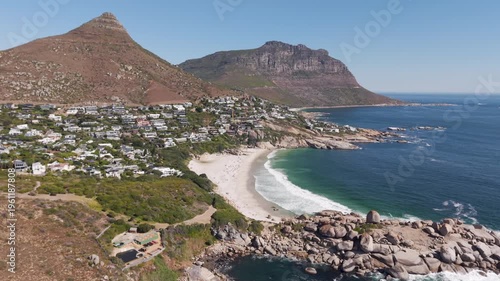Aerial view of Cape Town coastline, South Africa