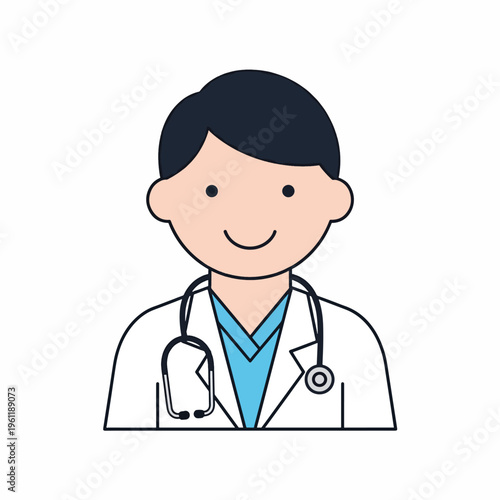 Smiling male doctor with stethoscope 4.
