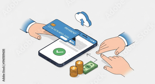Online Payment Transaction with Mobile Phone and Credit Card.