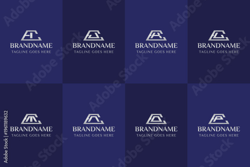 Letters EI EJ EK EL EM EN EO EP Silver Bar Logo, symbolizing wealth, value, and premium quality