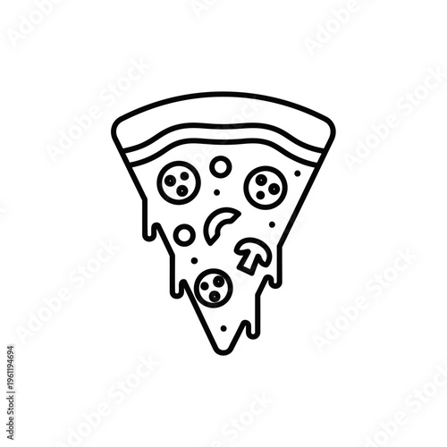 A slice of melted cheese pizza.