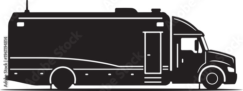 Motorhome, RV, camper van, recreational vehicle, travel trailer icon