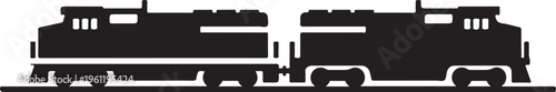 Train, locomotive, railway, transportation icons, black, silhouette, vector graphics