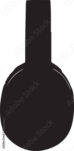 Black paddle, oar, boat, vector icon, silhouette