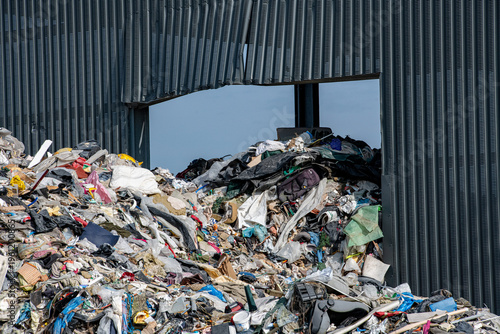 Принти на полотні Large pile of household and industrial waste at a recycling center and landfill