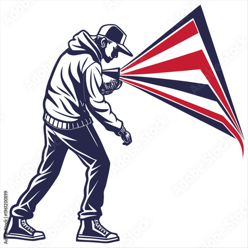 graffiti spray can vector illustration