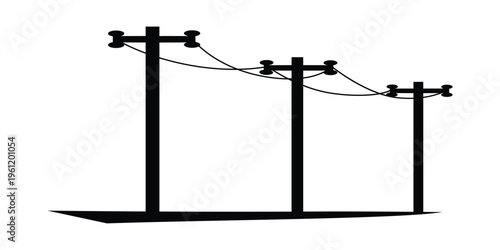 electric distribution pole Silhouette design
