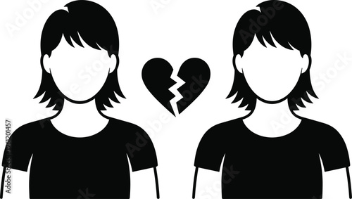 Black silhouette of a young woman standing and holding several shopping bags isolated on white background for retail and consumerism