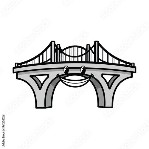 Bridge Structure with Two Arches.