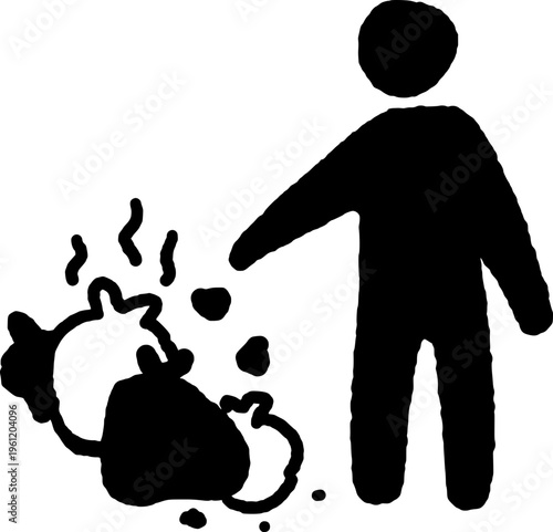 쓰레기 투기하는 모션