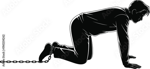 Black silhouette of two women with a broken heart symbol between them representing relationship conflict divorce breakup and emotional separation