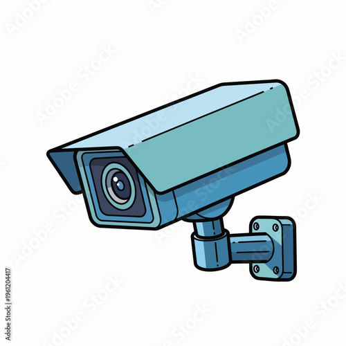 Closeup of a security camera.