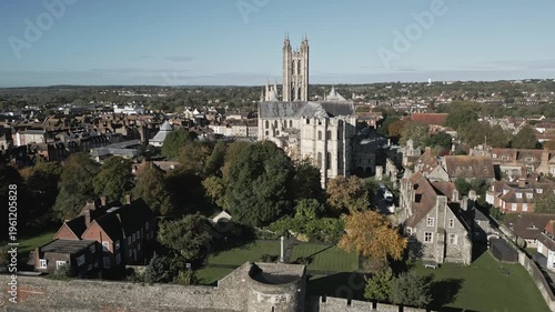 Canterbury Cathedral Historic Aerial View England Kent