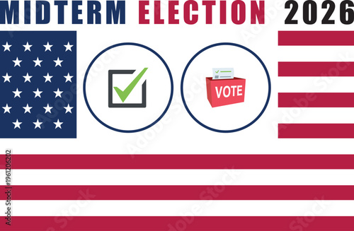 2026 US Midterm Election Poster, Banner Design