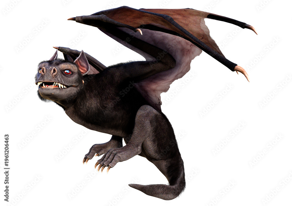 Fototapeta premium 3D Rendering Giant Bat on White