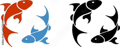 Yin Yang Fish Symbol Balance and Harmony Concept