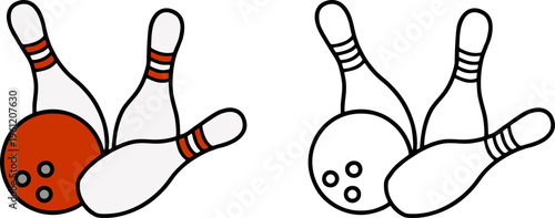 Bowling Pins Ball Sport Icon