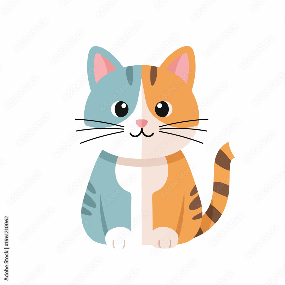 Fototapeta premium Two Cats Hugging Each Other.