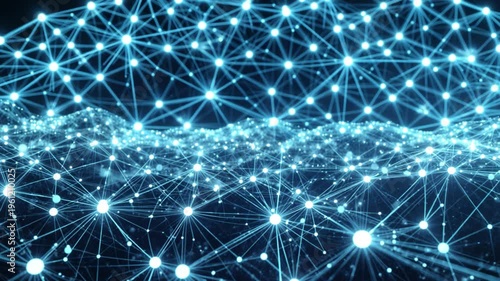 Intricate network of glowing interconnected nodes representing artificial intelligence