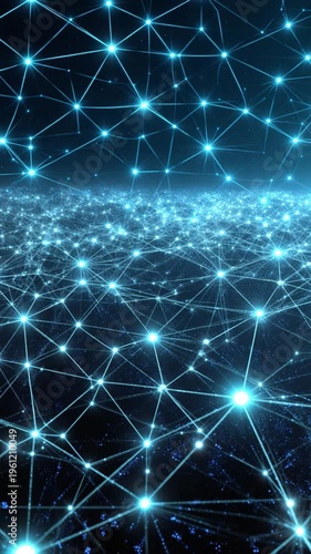 Intricate network of glowing interconnected nodes representing artificial intelligence