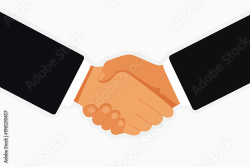 Two hands shaking in a formal business agreement or partnership
