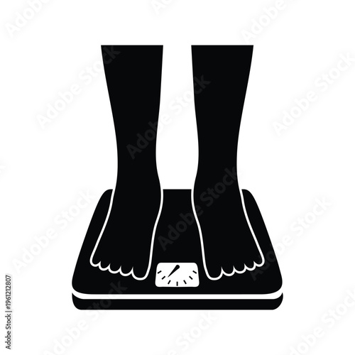 weight measurement silhouette design. diet control equipment.