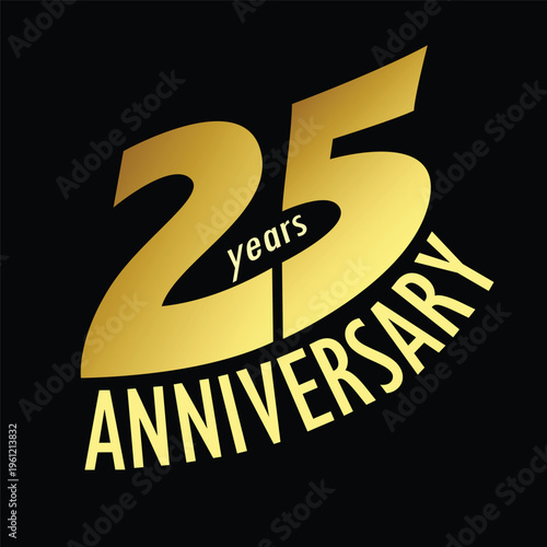 Golden 25th Anniversary Celebration Logo