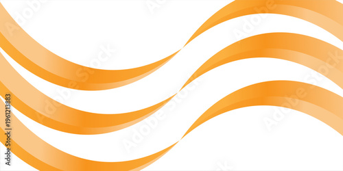 Abstract orange waves background, minimal waves design concept. vector