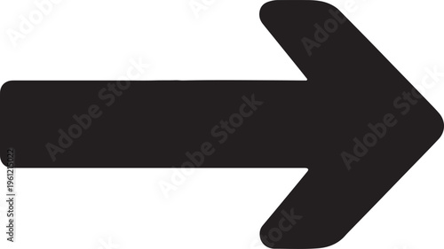 Black right pointing arrow on white background silhouette 1