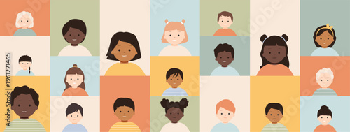 Children avatar set.