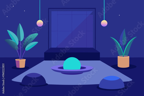 Meditation Room Floor Cushions Indoor Plants