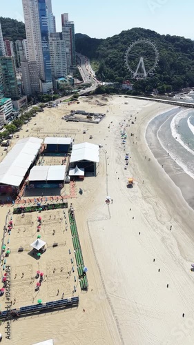 Beach, Ocean and City Skyline Surrounded by Nature