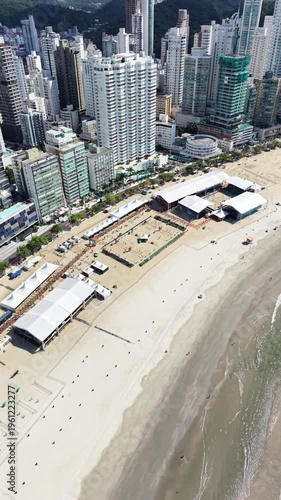 Beach, Ocean and City Skyline Surrounded by Nature