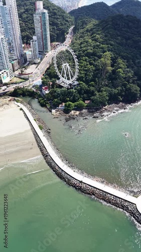 Beach, Ocean and City Skyline Surrounded by Nature