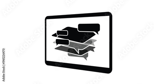 speech bubbles on a mobile phone screen