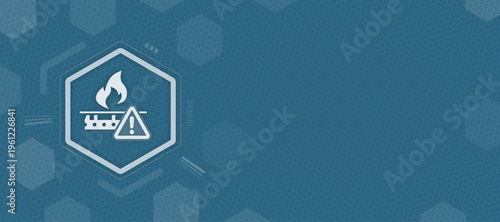 Gas stove burner hazard and energy crisis alert icon with copy space, vector illustration of gas leak risk, fuel shortage and fire danger sign