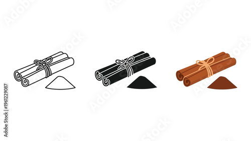 Cinnamon Spice Ingredient Commercial Graphic