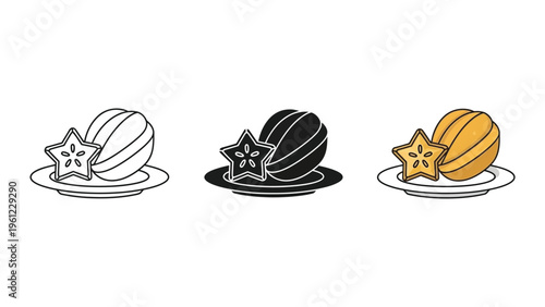 Starfruit Slice Fruit Plate Culinary Presentation